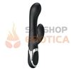 Vibrador con estimulador de clitoris, carga USB y cabeza INFLABLE